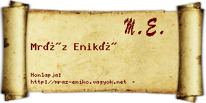 Mráz Enikő névjegykártya